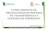 “CUMPLIMIENTO DE OBLIGACIONES EN MATERIA DE …cacep.puebla.gob.mx/images/eventos/C_2_TRANSPARENCIA... · 2017-05-30 · Reconocerá el concepto y la finalidad de la transparencia.