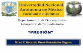 Universidad Nacional Autónoma de Méxicodepa.fquim.unam.mx/amyd/archivero/Presion_ppt_24730.pdf · ¿QUÉ ES LA PRESIÓN? Es una magnitud escalar, la cual se define como la fuerza