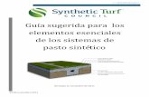 Guı́a sugerida para los elementos esenciales de los sistemas de … · 2018-12-21 · elementos esenciales en una especiicación objetiva no patentada de sistemas de pasto sintético.