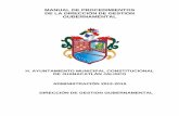 MANUAL DE PROCEDIMIENTOS DE LA DIRECCIÓN DE GESTION … · 2014-11-27 · Consolidar a Juanacatlán como un municipio con alta productividad en el sector Rural, con sistemas de producción