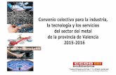Convenio Colectivo para la Industria, la Tecnología y …...Convenio Colectivo para la Industria, la Tecnología y los Servicios del Sector del Metal Valencia2015-2016 - 4 - protagonista