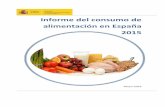 Informe consumo Alimentacion 2015...Informe del consumo de alimentación en España 2015 6 especias y condimentos, sal, vinos espumosos (incluido Cava) y vinos gasificados con DOP,