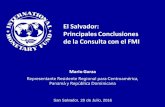 El Salvador: Principales Conclusiones de la Consulta …El Salvador: Principales Conclusiones de la Consulta con el FMI Mario Garza Representante Residente Regional para Centroamérica,