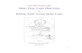 Nhận Thức Luận Phật Giáo · 2017-02-06 · 2. Nhị đế: Triết học về Không thuyết và Ngôn thuyết 112 3. Biện chứng pháp Trung quán 127 4. Toán ngữ