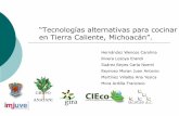 “Tecnologías alternativas para cocinar en Tierra Caliente ...apercc.org.mx/anesmich_old/anes2009/miercoles9sept2009/5Tecnologias alternativas para...• Implementar de manera integral