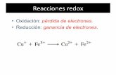 Oxidación: pérdida de electrones. Reducción: ganancia de electronesdepa.fquim.unam.mx/amyd/archivero/REACCIONESREDOX_30473.pdf · Oxidacióndeun substrato)orgánico) • Pérdida