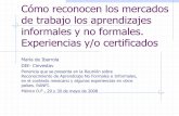 Cómo reconocen los mercados de trabajo los aprendizajes ...sep.gob.mx/work/models/sep1/Resource/1341/1/images/... · informales y no formales. Experiencias y/o certificados María