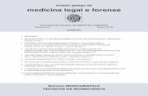 medicina legal e forense - agmf.es · medicina legal e forense sumario número monogrÁfico tÉcnicas de biomecÁnica 1. editorial. 2. introducciÓn. la valoraciÓn mÉdico legal