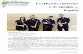Cuarteto de clarinetes « Al Andalus », España...Cuarteto de clarinetes « Al Andalus », España Está compuesto de: - Manuel Emilio Marí Altozano (Clarinete) - Julia Imbroda Ortuño