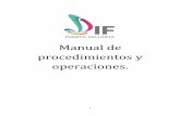 Manual de procedimientos y operaciones. - DIF Puerto Vallartadifpuertovallarta.gob.mx/cms/wp-content/uploads/... · y numero de sesiones que se impartirán en la institución (El