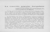 La canción popular burgalesa · 2017-04-21 · La canción popular burgalesa Fragmento del prólogo a la "Colección de can- ciones populares burgalesas", premiada en el Concurso