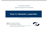 AUTOMATIZACIÓN Optativa Ingenierías Informáticasrua.ua.es/dspace/bitstream/10045/18439/1/Tema 10_Interacción y... · Transmisión de información entre dispositivos de campo (preaccionadores