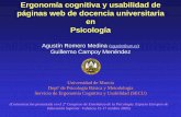 Universidad de Murcia - Un ejemplo de web docente de Psicología · 2010-11-10 · • Remarcar el papel de los principios de usabilidad y ergonomía cognitiva aplicados al diseño