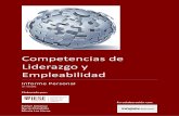 Competencias de Liderazgo y Empleabilidad · 2017-07-30 · cumplimentar el Cuestionario de Competencias de Liderazgo y Empleabilidad3. Junto a su autoevaluación, se incluye la media