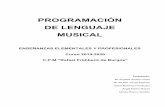 PROGRAMACIÓN DE LENGUAJE MUSICALconservatorioburgos.centros.educa.jcyl.es/sitio/... · PROGRAMACIÓN DE LENGUAJE MUSICAL ENSEÑANZAS ELEMENTALES Y PROFESIONALES Curso 2019-2020 C.P.M