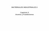 MATERIALES INDUSTRIALES I Capitulo 5 Aceros y Fundicionesfi.uba.ar/materias/7201/Acerosyfundiciones.pdf · Capitulo 5 Aceros y Fundiciones. ... 9Austenítico – C (0,08 a 0,12%),