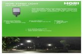 HORI STREET LIGHTCase Material / Bahan Rumah Lampu Eficacy / Kekuatan Cahaya CRI Power Factor / Faktor Daya (PF) LED CHIP / Sumber Cahaya LED Color Temperature / Warna Cahaya Ambient