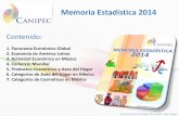 Memoria Estadística 2014canipec.org.mx/woo/xtras/Presentación ejecutiva_anuario... · 2015-11-12 · La Memoria Estadística CANIPEC 2014 constituye una fuente de información actualizada