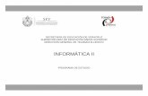 INFORMÁTICA II - sev.gob.mx · INFORMÁTICA II 1 En este programa encontrará las competencias genéricas y competencias disciplinares básicas relativas a Informática II integradas