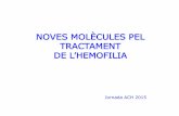 NOVES MOLÈCULES PEL TRACTAMENT · 2016-02-10 · qualitat de vida a les persones amb hemofilia. conclusions tractament actual segur i eficaÇ noves molÈcules en els propers anys