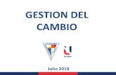 GESTION DEL CAMBIO - Universidad del Istmo · 2019-08-08 · GESTION DEL CAMBIO Como líder, ¿cómo soy ante el cambio? Si el puntaje obtenido se encuentra entre: •64 y 80 puntos,