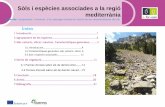 Sòls i espècies associades a la regió mediterràniaeforown.ctfc.cat/pdf/Fitxa 10 - catala_FINAL5_R2.pdfEl tipo de sòl determinarà el paisatge i per tant, les especies vegetals