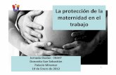 La protección de la maternidad en el trabajo · La protección de la maternidad en el trabajo Jornada Osalan -INSHT Donostia-San Sebastián Palacio Miramar 19 de Enero de 2012. 2