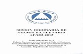  · 2014-03-25 · HIMNO A CENTROAMÉRICA La Asamblea Plenaria entonó el Himno a Centroamérica. INFORME DE LA PRESIDENCIA El Presidente Leonel Vásquez Búcaro, rindió su informe