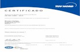 C E R T I F I C A D O - Cesmec · 8, cours du Triangle 92800 Puteaux Francia A N E X O 2 al Certificado N° de registro EN ISO 14001 : 2015 44 104 160145 N° de registro del certificado