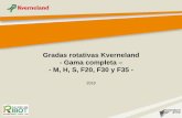 Gradas rotativas Kverneland - Gama completa – - M, H, S, F20, F30 y … · 2018-08-02 · • Menor consumo de combustible • Menor coste del trabajo por hectárea. NG-M 101 –Disposición