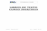 LIBROS DE TEXTO CURSO 2018/2019 - Politécnico Estellapolitecnicoestella.educacion.navarra.es/web/images/oficinas/_201819... · Carmen García Leal, Soledad López Garray, Lourdes