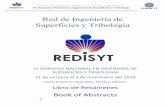 Red de Ingeniería de Superficies y Tribologíaredisyt.org/portal/images/docs/libro_resumenes_final.pdf · Red de Ingeniería de superficies y tribología (REDISYT) IV Simposio Nacional