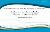 Informe de Actividades febrero – agosto 2019 · 2019-10-29 · Informe Semestral CFIT – Marzo - Agosto 2019 Comité Fintech e Innovaciones Tecnológicas Comisión Nacional de