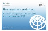 Valoración empresarial del año 2012 y perspectivas para 2013exceltur.org/.../2014/10/Perspectivas_N43_presentacion.pdf · 2015-01-14 · Capacidad de creación de empleo del turismo
