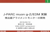 J-PARC muon g-2/EDM 実験...安田 浩昌 24th ICEPP symposium 2018/02/19 目次 ミューオン双極子モーメントの物理 J-PARC muon g-2/EDM 実験 検出器アライメントモニターの動機と原理