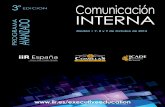 ª EDICION Comunicación INTERNA AVANZADO...Certificado de AprendizajeICADE BUSINESS SCHOOL-iiR España Formación integral para convertir la Comunicación Interna en herramienta al