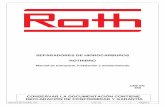 SEPARADORES DE HIDROCARBUROS ROTHIDRO - Roth-Spain/Manual_separadores_hidrocarburos.pdfUtilizar cintas para sujetar los depósitos en los desplazamientos por carretera. Queda totalmente