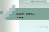 FLEXION SIMPLE CORTE - WordPress.com · Tipos de flexión -Flexión simple -Flexión plana -Flexión compuesta -Flexión oblicua -Flexión general FLEXIÓN SIMPLE Fuerza Tensión
