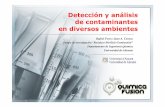 Deteccióny análisis de contaminantes en diversosambientesDeteccióny análisis de contaminantes en diversosambientes Rafael Font y Juan A. Conesa Grupo de investigación “Residuos-Pirólisis-Combustión”
