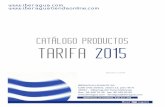 CAT£¾LOGO PRODUCTOS TARIFA 2015 CAT£¾LOGO PRODUCTOS . TARIFA 2015 . IBERAGUA LEVANTE SA . Calle Dels