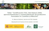 Taller “Certificación FSC, Red Natura 2000 ......se gestiona de acuerdo a las normas internacionales FSC . La Certificación de Cadena de Custodia, evalúa el recorrido de los productos