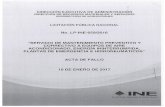 No. LP-INE-059/2016 SERVICIO DE MANTENIMIENTO … · direcciÓn ejecutiva de administraciÓn direcciÓn de recursos materiales y servicios subdirecciÓn de adquisiciones licitaciÓn