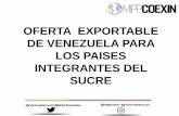 OFERTA EXPORTABLE DE VENEZUELA PARA LOS PAISES …1)-(1).pdf · productos representan grandes potencialidades para la promoción de la Oferta Exportable de Venezuela, además estrecharían
