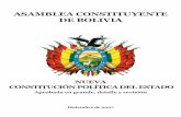 ASAMBLEA CONSTITUYENTE DE BOLIVIA · I. Bolivia es un Estado pacifista, que promueve la cultura de la paz y el derecho a la paz, así como la cooperación entre los pueblos de la