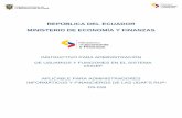 REPÚBLICA DEL ECUADOR MINISTERIO DE ECONOMÍA Y FINANZAS · 2017-06-15 · repÚblica del ecuador ministerio de economÍa y finanzas instructivo para administraciÓn de usuarios