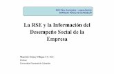 La RSE y la Información delLa RSE y la Información del ... · 2. Desarrollos del 80`, Calidad total y Contabilidad de Gestión con énfasis en desperdicios mermas de Gestión con