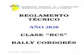 CLASE RC5 RALLY CORDOBÉS · Rally Cordobés – Clase RC5 2020– F.R.A.D.C. 3 008-D 1. Todas las medidas y tolerancias que no figuren en el presente reglamento serán tomadas de