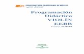 Programación Didáctica VIOLÍN EEBBconservatoriodebaza.com/wp-content/...EEBB-18-19-1.pdf · 6. Técnicas y recursos para el control de la afinación. 7. Ejercicios para el desarrollo
