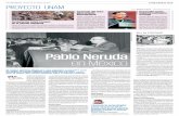ge n e ra l Pablo Neruda en MÈxico - UNAMEL UNIVERSAL Viernes 10 de febrero de 2017 CULTURA E13 Pablo Neruda llegÒ a la Ciudad de MÈxico el 16 agosto de 1940, despuÈs de una tranquila