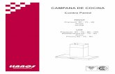 CAMPANA DE COCINA - Llanosllanosacero.com.ar/Manuales/OT-I-005-R007 - Manual de instalacion, uso... · Para los modelos de campana premium, arcus, mediterránea y prisma, ubique la